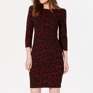 Calvin Klein Animal Print Sheath Dress